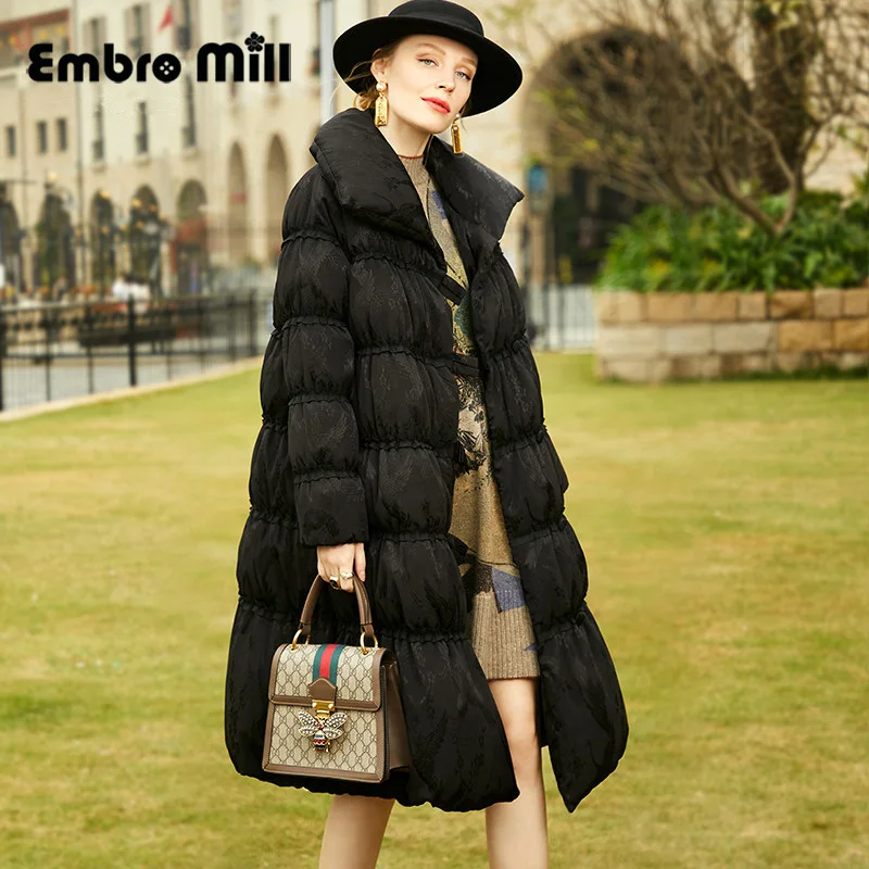 Winter New Large Lapel Down Jacket Women New Year Street Style Loose Mid-Length Jacquard Thick Warm Designer Down Coat S-XL
Winter New Large Lapel Down Jacket Women New Year Street Style Loose Mid-Length Jacquard Thick Warm Designer Down Coat S-XL