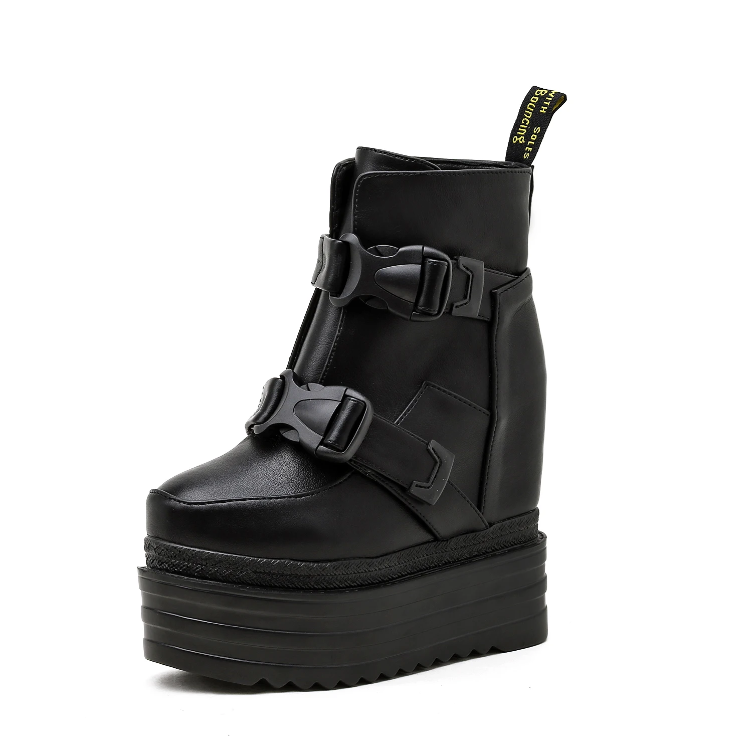 NIUFUNI Buckle Round Toe Platform Women Ankle Martin Boots Fashion Zipper High Heels Wedge Warm Shoes For Women Wedding Bottes
NIUFUNI Buckle Round Toe Platform Women Ankle Martin Boots Fashion Zipper High Heels Wedge Warm Shoes For Women Wedding Bottes