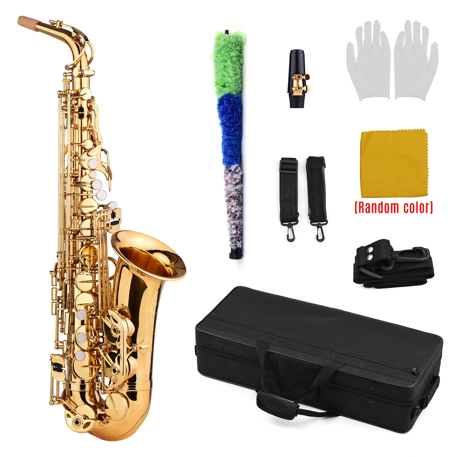 Muslady AS-482 E flat Alto Saxophone Eb Key Brass Gold Lacquer with saxophone accessories saxophone alto tenor saxophone
Muslady AS-482 E flat Alto Saxophone Eb Key Brass Gold Lacquer with saxophone accessories saxophone alto tenor saxophone