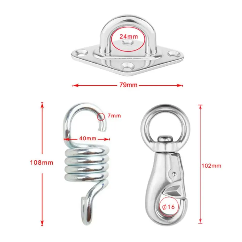 Hammock Chair Hanging Kit Spring Swivel Hooks Ceiling Mount Tool Set Accessories for Idoor Outdoor Swing Lazy Chair
Hammock Chair Hanging Kit Spring Swivel Hooks Ceiling Mount Tool Set Accessories for Idoor Outdoor Swing Lazy Chair