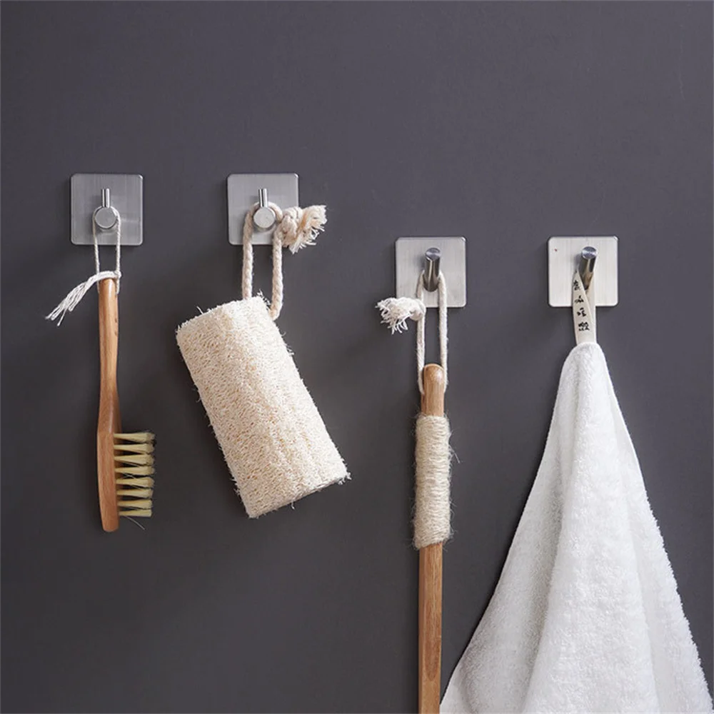 High Quality Sticker Adhesive Hooks Wall Door Clothes Coat Hat Hanger Kitchen Bathroom Rustproof Towel Hooks Stainless Steel
High Quality Sticker Adhesive Hooks Wall Door Clothes Coat Hat Hanger Kitchen Bathroom Rustproof Towel Hooks Stainless Steel