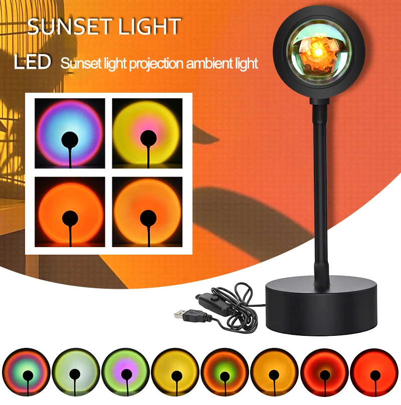 Sunset Lamp Rgb 16 Colors App Remote Control Atmosphere Projection Led Night Light for Home Bedroom Shop Background Decoration
Sunset Lamp Rgb 16 Colors App Remote Control Atmosphere Projection Led Night Light for Home Bedroom Shop Background Decoration