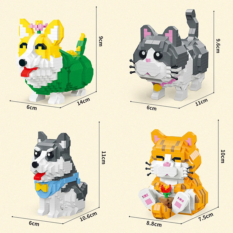 MOYU Animal World Pembroke Corgi хаски собака желтая Серая кошка котенок 3D Мини Алмазные блоки кирпичи игрушки для детей без коробки
MOYU Animal World Pembroke Corgi хаски собака желтая Серая кошка котенок 3D Мини Алмазные блоки кирпичи игрушки для детей без коробки
