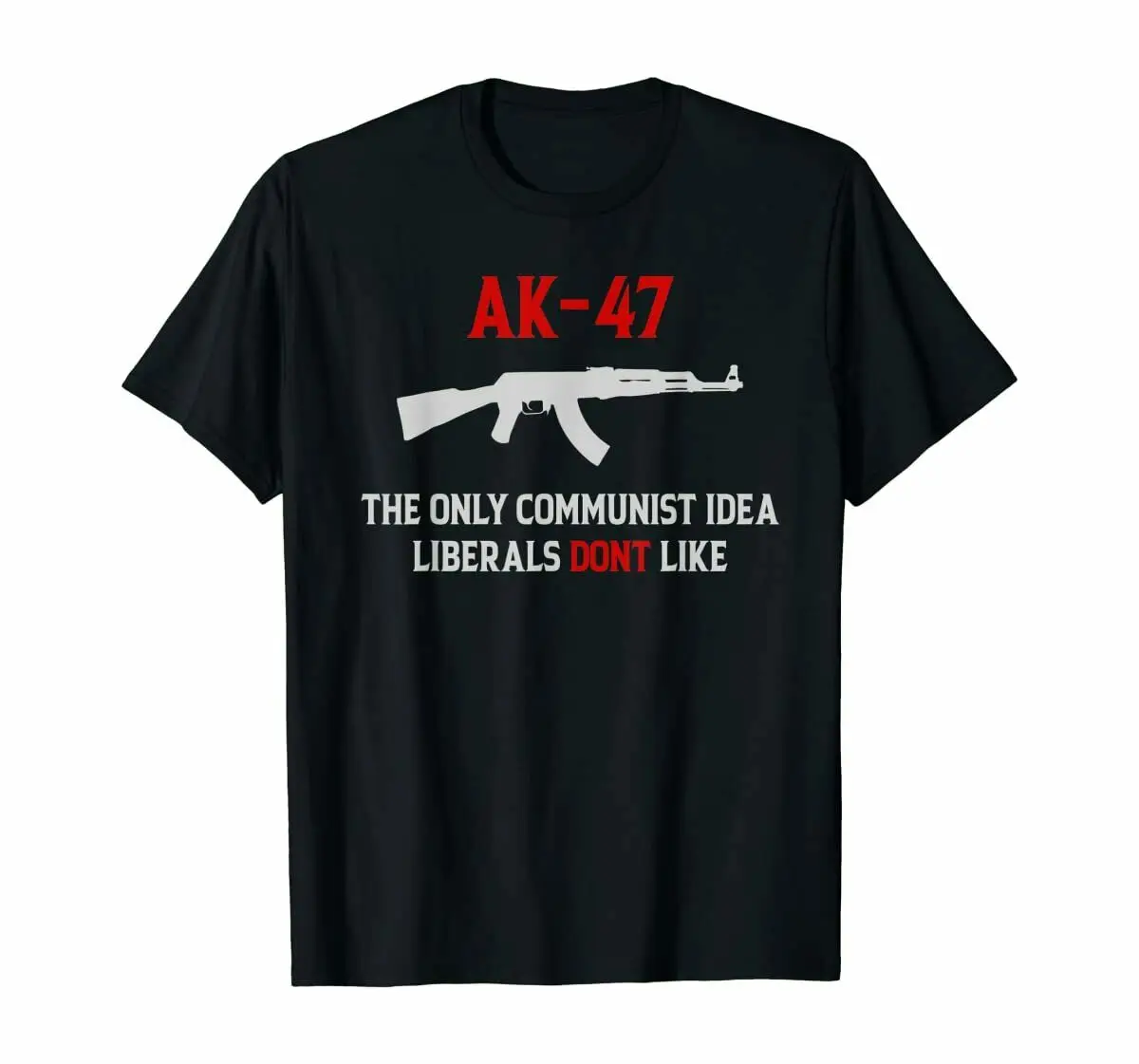 AK-47 The Only Communist Idea Liberals Don't Like Men T-Shirt Black S-3XL 
AK-47 The Only Communist Idea Liberals Don't Like Men T-Shirt Black S-3XL