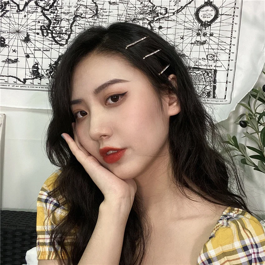 One-line Clips Crystal Rhinestone Hair Clips Fashion Women Hair Pins Bangs hair clip Barrettes Girl Hair Styling Headdress
One-line Clips Crystal Rhinestone Hair Clips Fashion Women Hair Pins Bangs hair clip Barrettes Girl Hair Styling Headdress