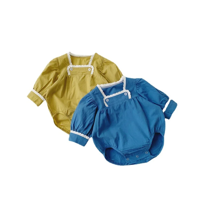 2021 Spring New Korean Baby Girl Lace Small Square Collar Long Sleeved Romper Infant Clothes
2021 Spring New Korean Baby Girl Lace Small Square Collar Long Sleeved Romper Infant Clothes