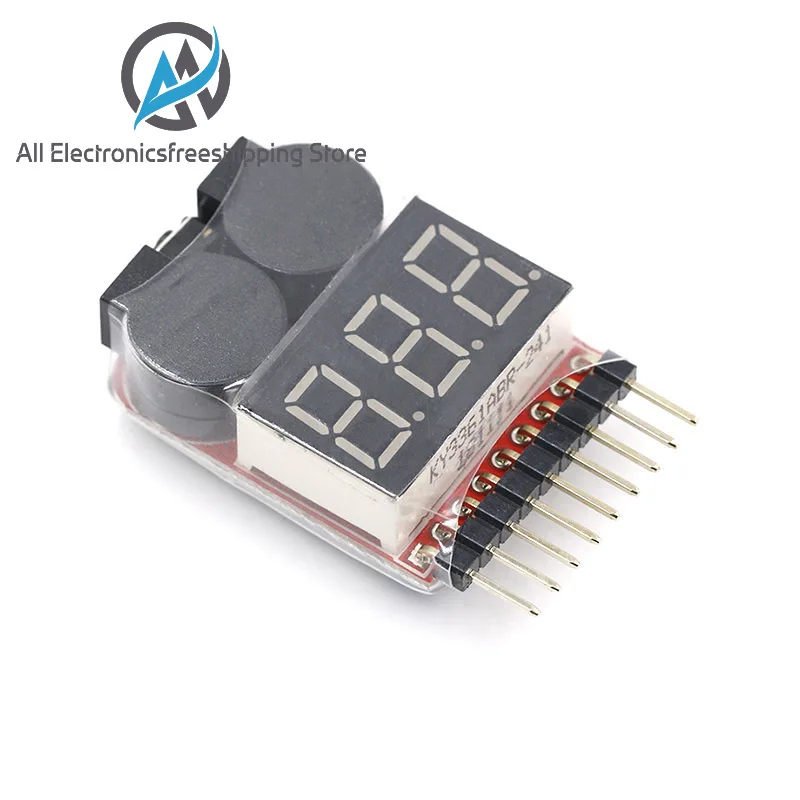 Для 1 8S Lipo/li ion/Fe напряжение батареи 2в1 тестер низкого напряжения Звуковой