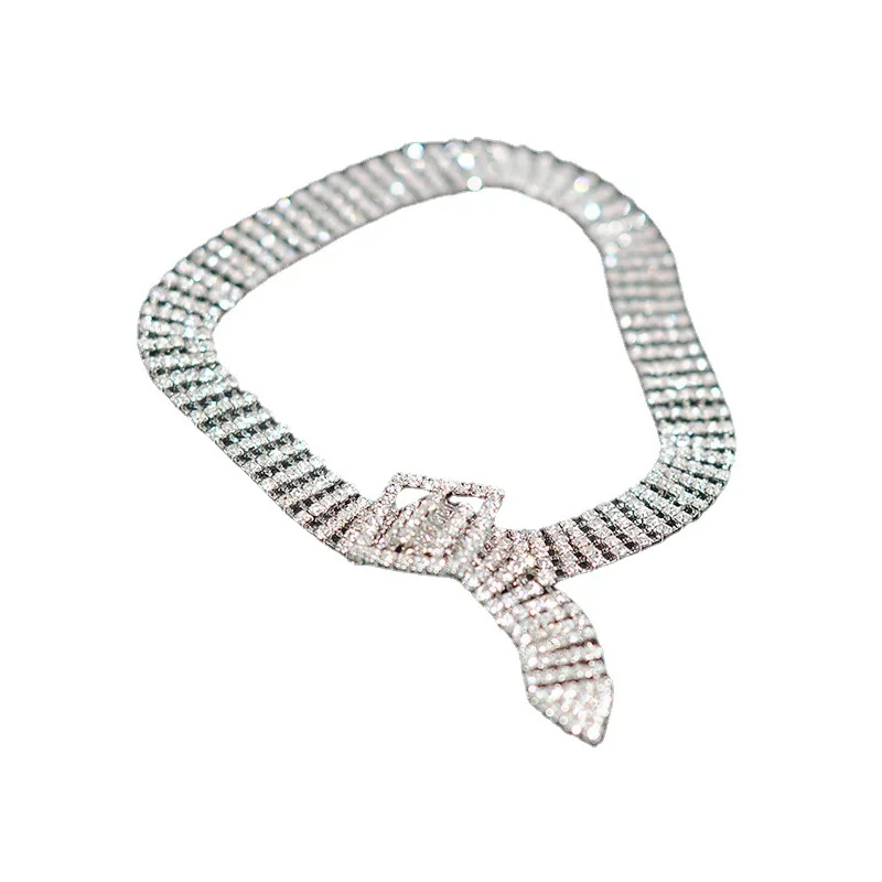 2021 Korean Fashion Belt Shape Choker Collar Necklaces Women's Rhinestone Shiny Clavicle Chain Wild Short Party Jewelry Gifts
2021 Korean Fashion Belt Shape Choker Collar Necklaces Women's Rhinestone Shiny Clavicle Chain Wild Short Party Jewelry Gifts