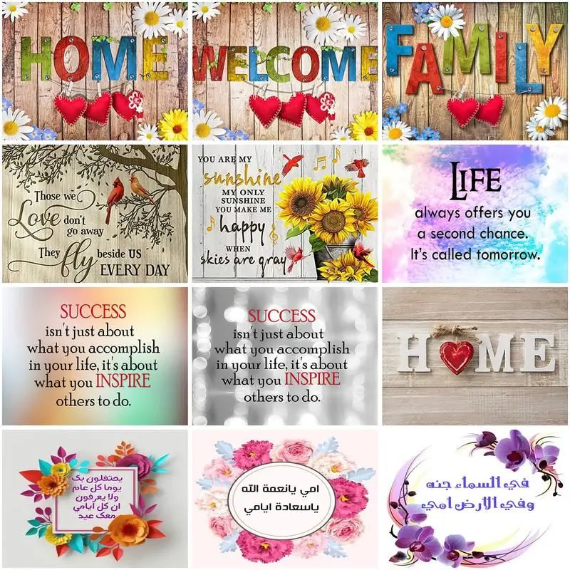 CHENISTORY 5DFull Round Square Diamond Painting Text Home Rhinestones Diamond Embroidery Cross Stitch Welcome Mosaic Wall Art 
CHENISTORY 5DFull Round Square Diamond Painting Text Home Rhinestones Diamond Embroidery Cross Stitch Welcome Mosaic Wall Art