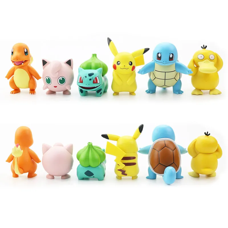6pcs/set Pokemon toys Pikachu Figures Dolls Cartoon Pokmon Squirtle Charmander Psyduck Purin Anime Model Toys Kids Gift 
6pcs/set Pokemon toys Pikachu Figures Dolls Cartoon Pokmon Squirtle Charmander Psyduck Purin Anime Model Toys Kids Gift