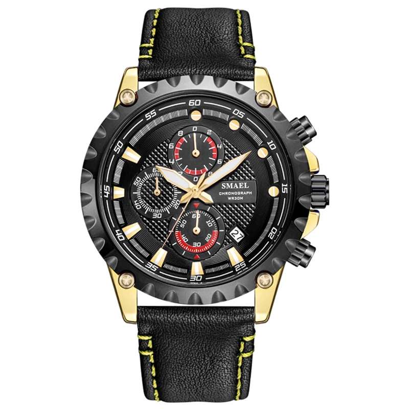 SMAEL New Men's Fashion Sport Watch Men Led Analog Quartz Wirstwatches Male Black Leather Waterproof Clock Horloges Mannen
SMAEL New Men's Fashion Sport Watch Men Led Analog Quartz Wirstwatches Male Black Leather Waterproof Clock Horloges Mannen