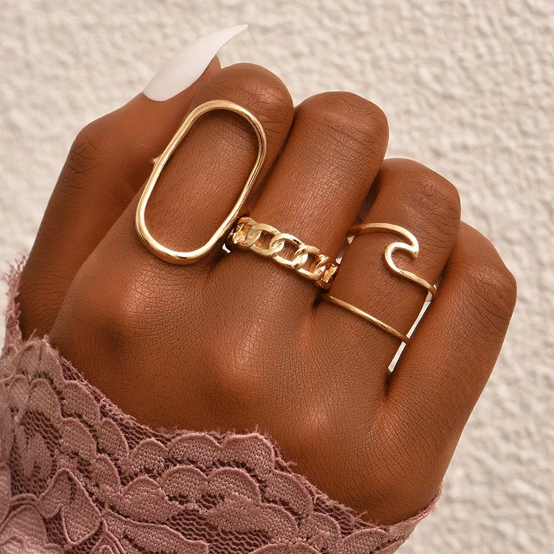 Europe Style Fashion Golden Color 4 Pcs/Set Rings Punk Cute Fingers Wear Irregular Shape Design Jewelry For Women
Europe Style Fashion Golden Color 4 Pcs/Set Rings Punk Cute Fingers Wear Irregular Shape Design Jewelry For Women