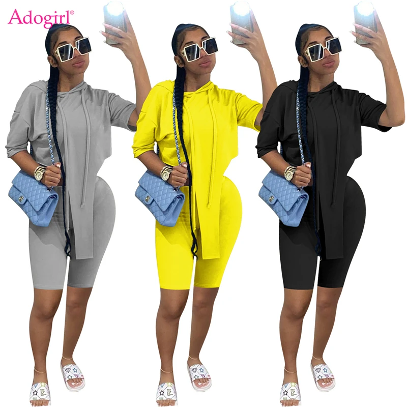 Adogirl Women Solid Tracksuit Short Sleeve Hooded Irregular Top Knee Length Pants Fashion Casual Sportswear Outdoor Streetwear
Adogirl Women Solid Tracksuit Short Sleeve Hooded Irregular Top Knee Length Pants Fashion Casual Sportswear Outdoor Streetwear