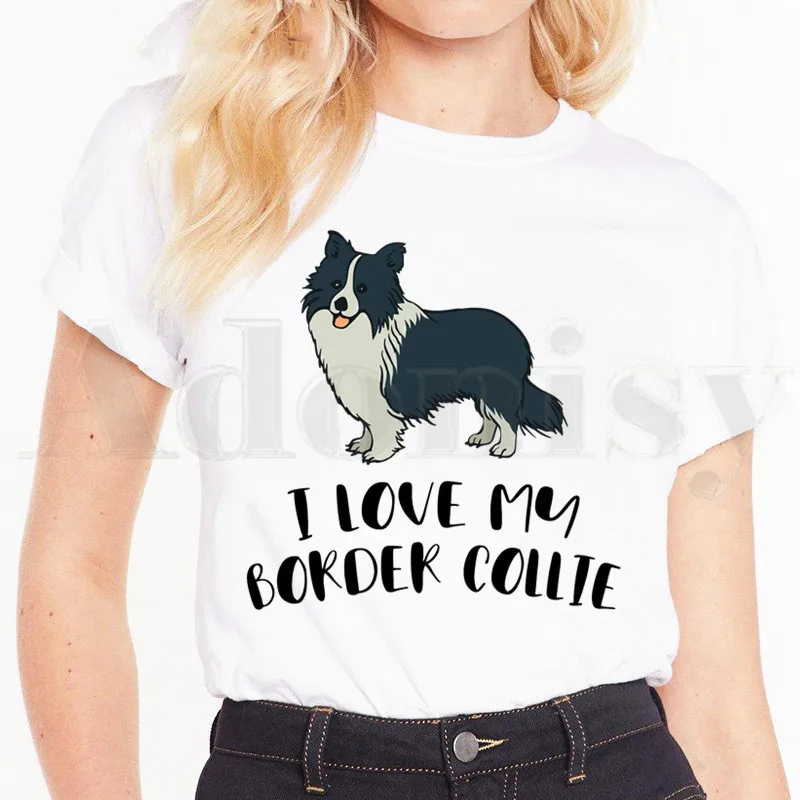 Border Collie Dog Cartoon Funny Kawaii Art Print Short Sleeve Female Tops Tees Harajuku VintageT Shirts Women's T-shirt
Border Collie Dog Cartoon Funny Kawaii Art Print Short Sleeve Female Tops Tees Harajuku VintageT Shirts Women's T-shirt