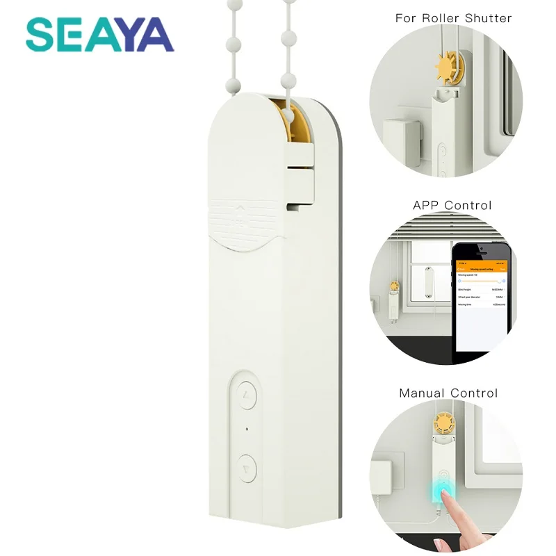 SEAYA Smart Motorized Chain Roller Blinds Shade Shutter Drive Motor Powered By Solar Panel and Charger Bluetooth APP Control
SEAYA Smart Motorized Chain Roller Blinds Shade Shutter Drive Motor Powered By Solar Panel and Charger Bluetooth APP Control