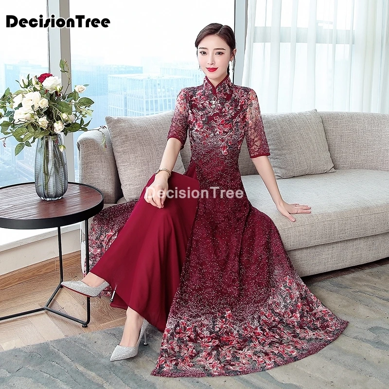 2021 ao dai vietnam traditional long dress women half sleeve vintage cheongsam novelty robe flower print elegant party dress
2021 ao dai vietnam traditional long dress women half sleeve vintage cheongsam novelty robe flower print elegant party dress