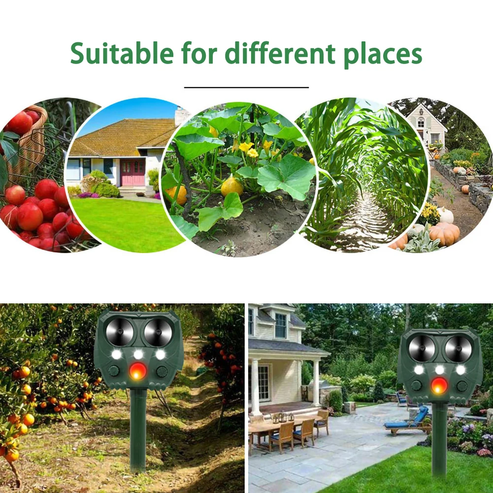 Motion Sensor Flash Light Dog Cat Raccoon Rabbit Animal Dispeller Garden Solar Powered Ultras Onic Outdoor Animal Repeller
Motion Sensor Flash Light Dog Cat Raccoon Rabbit Animal Dispeller Garden Solar Powered Ultras Onic Outdoor Animal Repeller