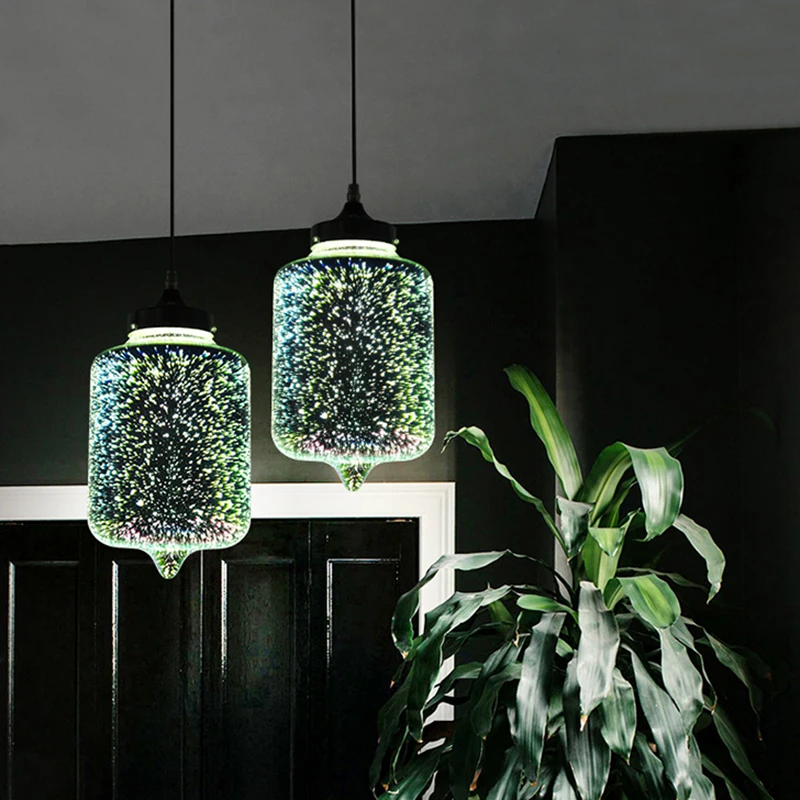Home Nordic 3D Colorful Romantic Starry Sky Hanging Glass Shade Pendant Lampbedroom Restaurant Living Room Christmas Decorations
Home Nordic 3D Colorful Romantic Starry Sky Hanging Glass Shade Pendant Lampbedroom Restaurant Living Room Christmas Decorations
