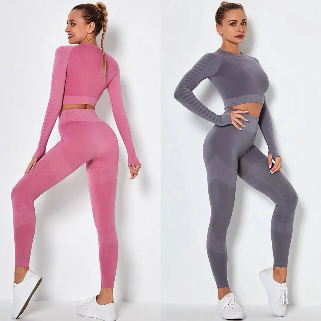 Women Seamless Yoga Wear Sports Suit Workout Wear Fitness Long Sleeve Crop Top High Waist Leggings Workout Set Sportswear
Women Seamless Yoga Wear Sports Suit Workout Wear Fitness Long Sleeve Crop Top High Waist Leggings Workout Set Sportswear