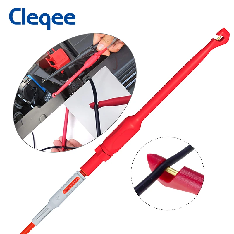 Cleqee мультиметр Тесты Lead Kit с проводом пирсинг зонды 4 мм разъемы вилками типа