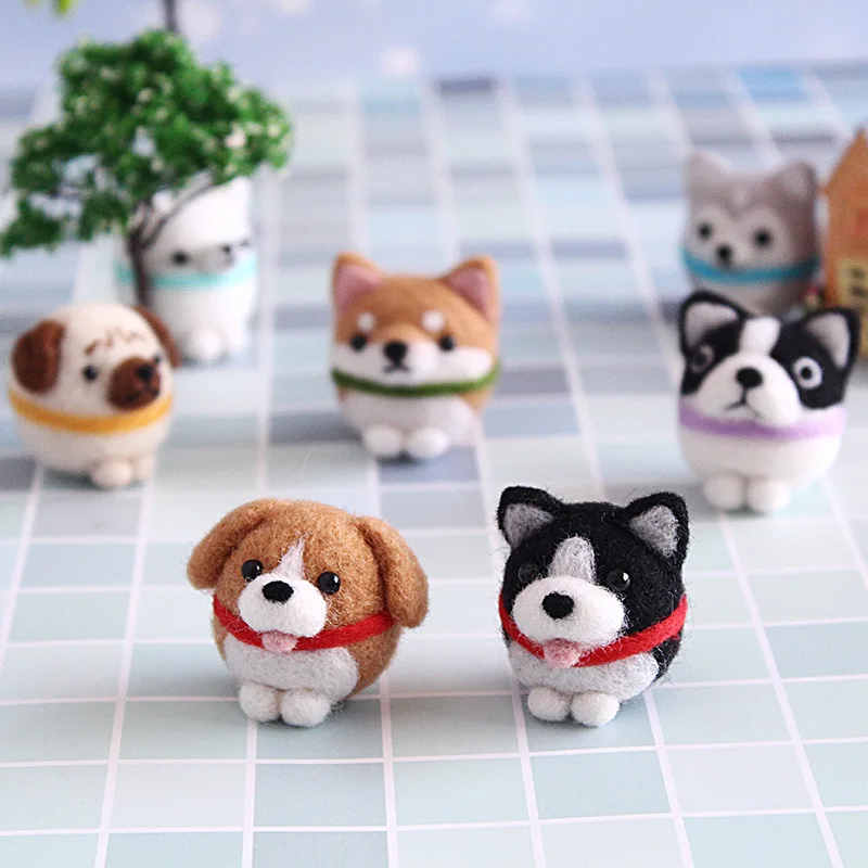 Cartoon Cute Dog Pet DIY Doll Wool Felt Poked Kitting Needlework Sewing Art Handmade Craft Home Decor Unfinished Gift
Cartoon Cute Dog Pet DIY Doll Wool Felt Poked Kitting Needlework Sewing Art Handmade Craft Home Decor Unfinished Gift