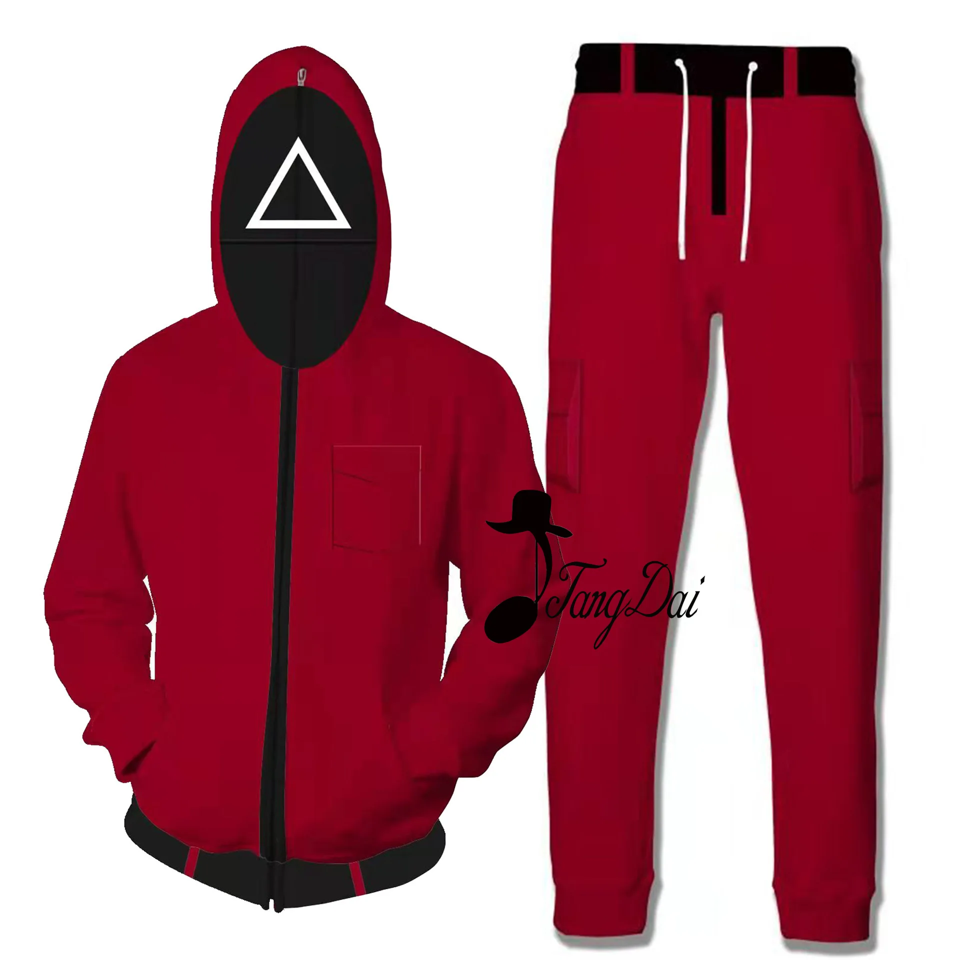 Squid Game Jacket Pants Round Six Men Women Costumes Cosplay Sports Zipper Cardigan Digital Printing Pocket Sweatshirts Set
Squid Game Jacket Pants Round Six Men Women Costumes Cosplay Sports Zipper Cardigan Digital Printing Pocket Sweatshirts Set