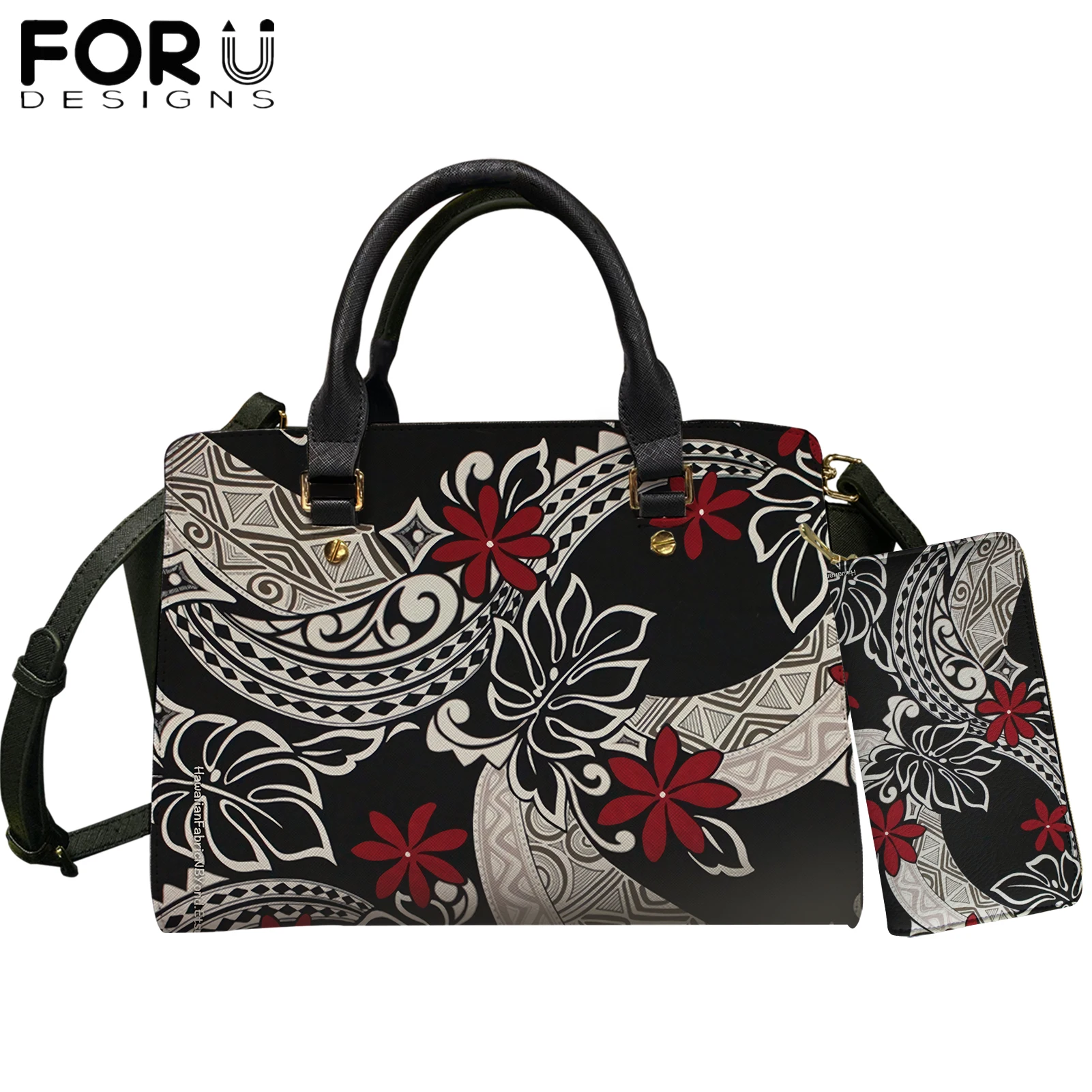 FORUDESIGNS New Trend 2pcs Set Women Handbag Hawaiian Maoli Polynesian Plumeria Tribal Print Ladies Shoulder Bolsa Satchel&Purse
FORUDESIGNS New Trend 2pcs Set Women Handbag Hawaiian Maoli Polynesian Plumeria Tribal Print Ladies Shoulder Bolsa Satchel&Purse