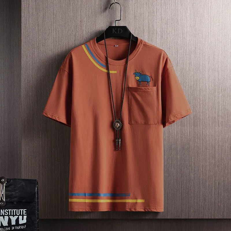 Pocket New Arrivals 2021 Summer T Shirt Men Wome Short Sleeve PHip Hop Loose Casual Embroidery Tees Black White T-shirts
Pocket New Arrivals 2021 Summer T Shirt Men Wome Short Sleeve PHip Hop Loose Casual Embroidery Tees Black White T-shirts