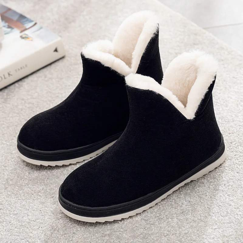 Luxury Black Simple Snow Boots Men Thick Velvet Shoes Male Female Non-slip Rubber Fur Loafer Boots Home Plus Size
Luxury Black Simple Snow Boots Men Thick Velvet Shoes Male Female Non-slip Rubber Fur Loafer Boots Home Plus Size