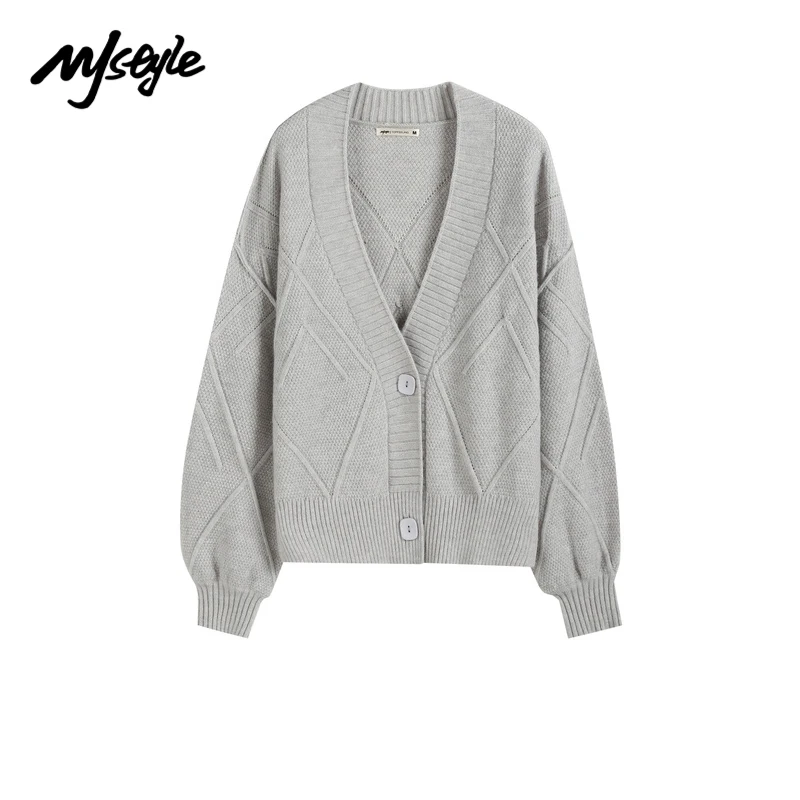 MJstyle 2021 Winter Women's Vintage Elegant Warm V-neck Gray Cardigan Sweater Japanese Street Fashion 821190096 
MJstyle 2021 Winter Women's Vintage Elegant Warm V-neck Gray Cardigan Sweater Japanese Street Fashion 821190096