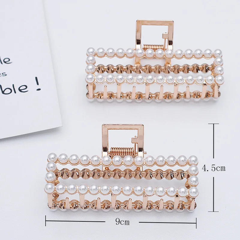 5 PCS 90x45mm KC Gold Plated Imitation Pearl Rectangle Hairpin At The Back Of The Head Clip Female Hairpin
5 PCS 90x45mm KC Gold Plated Imitation Pearl Rectangle Hairpin At The Back Of The Head Clip Female Hairpin