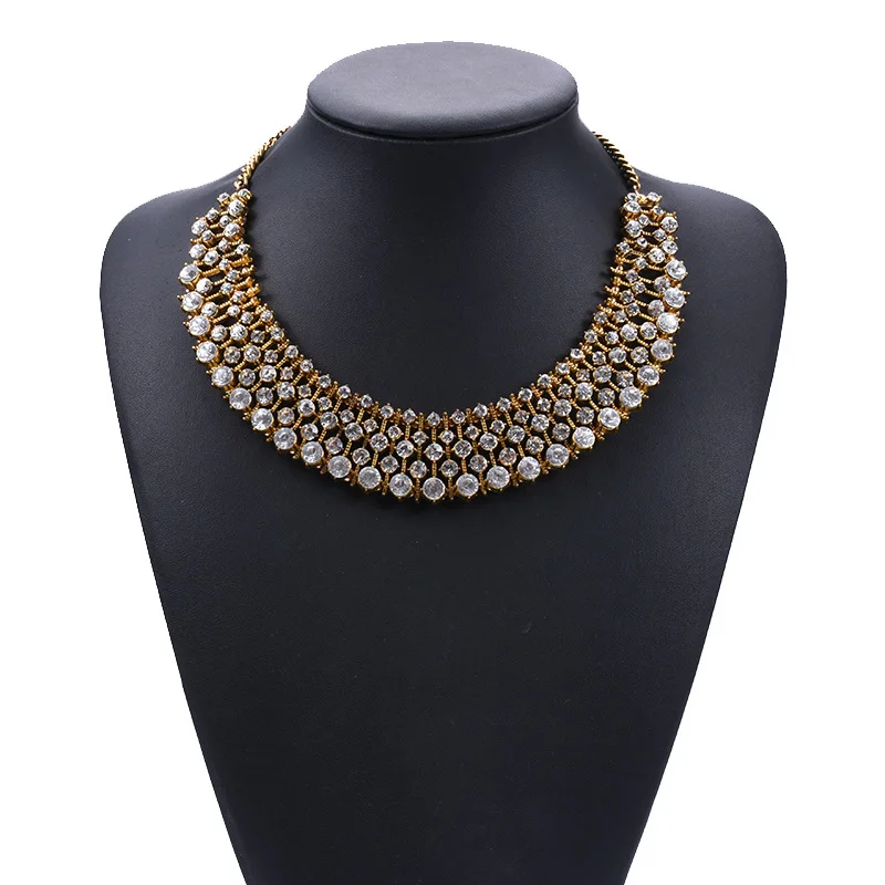 Luxury Necklace Fashion Gems Color Rhinestone Zircon Inlay Exaggeration Exquisite Jewelry Choker Necklace For Women
Luxury Necklace Fashion Gems Color Rhinestone Zircon Inlay Exaggeration Exquisite Jewelry Choker Necklace For Women