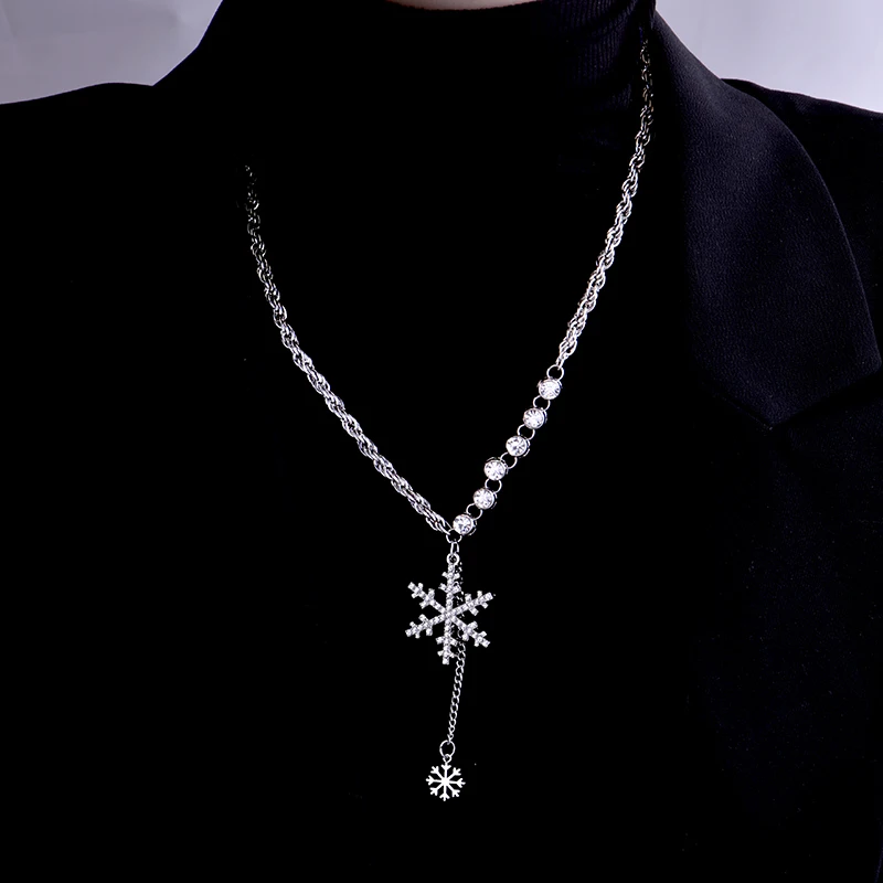 stainless steel no fading snowflake pendant charm Necklace temperament high-grade Light luxury women jewelry wholesale
stainless steel no fading snowflake pendant charm Necklace temperament high-grade Light luxury women jewelry wholesale