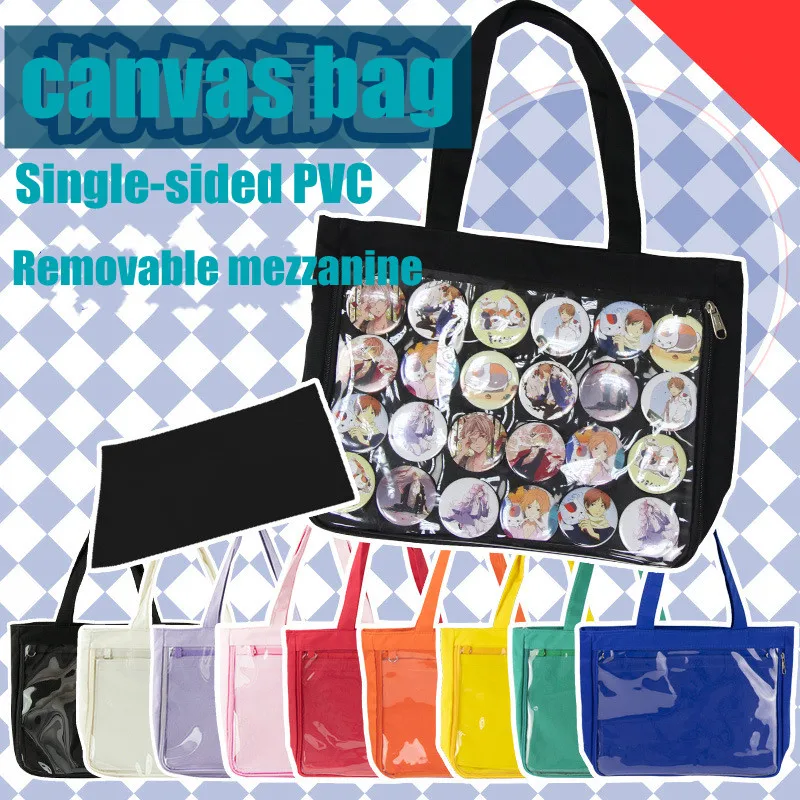 

Ita Bag Japan Style Transparent Jelly Bags For Women Lolita Girls Clear PVC Ita Bag Shoulder Itabag Handbag Large Capacity