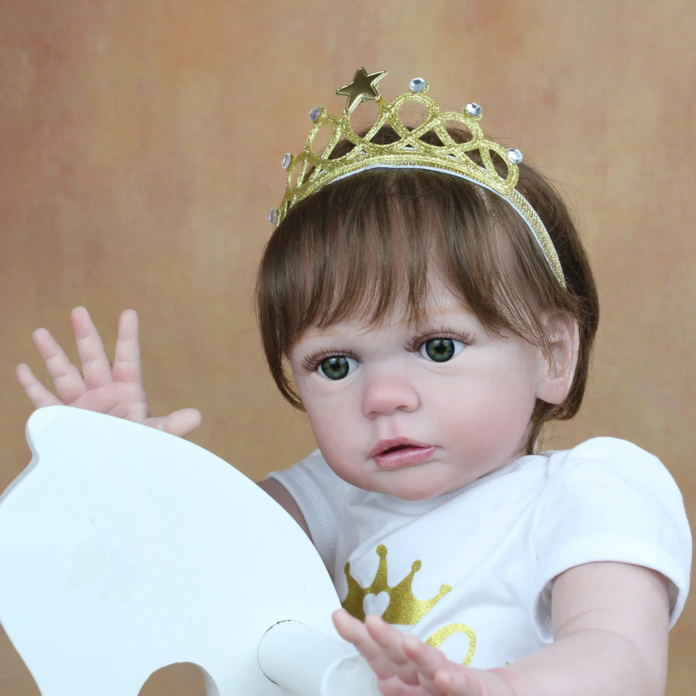 60 CM Finished 3D-Paint Skin Soft Silicone Reborn Baby Toddler Doll For Girl 24 Inch Cloth Body Toy Princess Dress Up Alive Bebe
60 CM Finished 3D-Paint Skin Soft Silicone Reborn Baby Toddler Doll For Girl 24 Inch Cloth Body Toy Princess Dress Up Alive Bebe