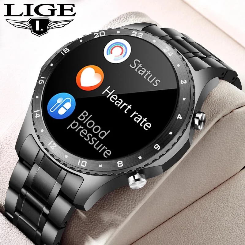 LIGE 2021 New Men SmartWatch Heart Rate Sleep Monitoring Waterproof Sports Watch Smart Bluetooth Call Watch for Android iOS +Box
LIGE 2021 New Men SmartWatch Heart Rate Sleep Monitoring Waterproof Sports Watch Smart Bluetooth Call Watch for Android iOS +Box