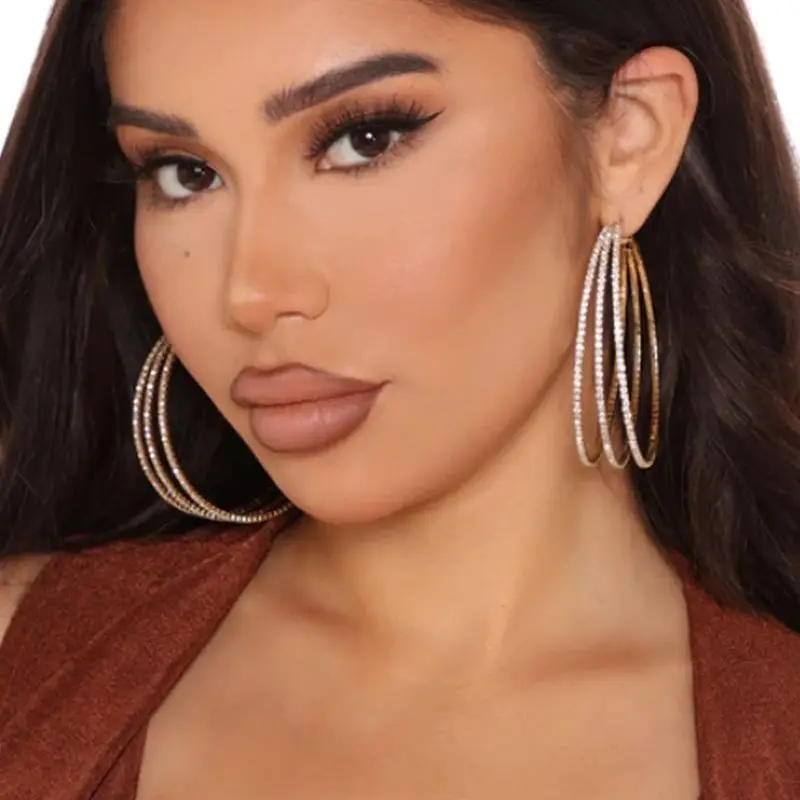 2022 Trend Exaggerate Layered Hoop Earrings for Women Personality Wild Oversized Rhinestone Hoops Earrings Female Gift Jewelry
2022 Trend Exaggerate Layered Hoop Earrings for Women Personality Wild Oversized Rhinestone Hoops Earrings Female Gift Jewelry