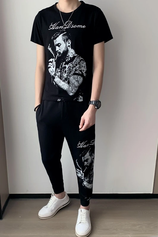 Tracksuit 2021 Summer Set Men Clothing Sweat Suits 2 Pieces Sport Suit Short Sleeve Tshirt+ Sweatpants Male Hip Hop Jogger Set
Tracksuit 2021 Summer Set Men Clothing Sweat Suits 2 Pieces Sport Suit Short Sleeve Tshirt+ Sweatpants Male Hip Hop Jogger Set