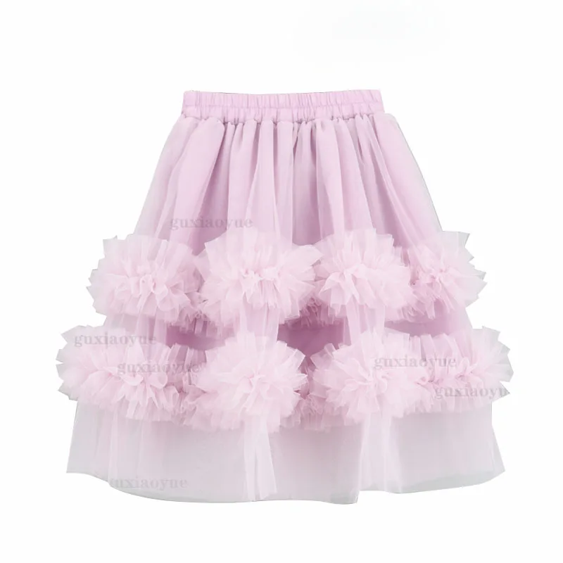 Newest 3-14Years Girls Princess Soft Tulle Skirt Children Mint Long Tutu Evening Party Gown Prom Formal Skirts | Мать и ребенок