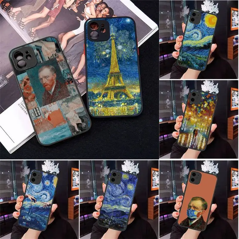 Van Gogh Starry Night Oil Painting Phone Case For iPhone 13 12 11 Mini Pro XR XS Max 7 8 Plus X Matte transparent Back Cover
Van Gogh Starry Night Oil Painting Phone Case For iPhone 13 12 11 Mini Pro XR XS Max 7 8 Plus X Matte transparent Back Cover