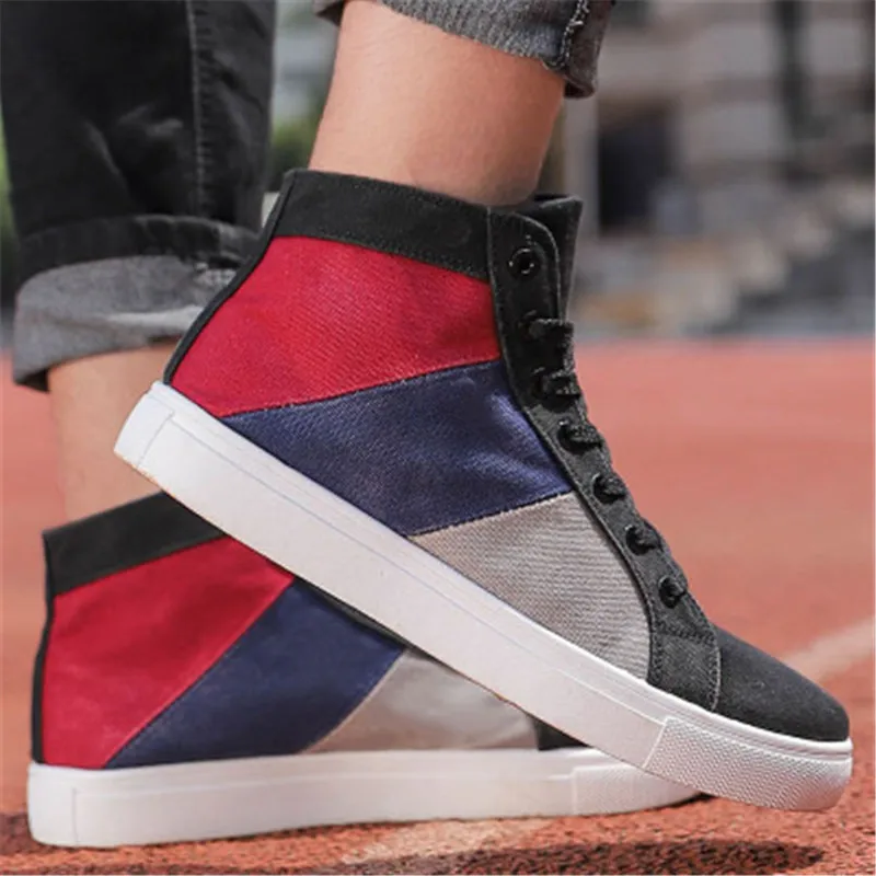 Spring New Men Trend High-top Canvas Shoes Man Fashion Mixed Colors Casual Shoes Male Individuality Flat Shoes Adult Sneakers 39
Spring New Men Trend High-top Canvas Shoes Man Fashion Mixed Colors Casual Shoes Male Individuality Flat Shoes Adult Sneakers 39