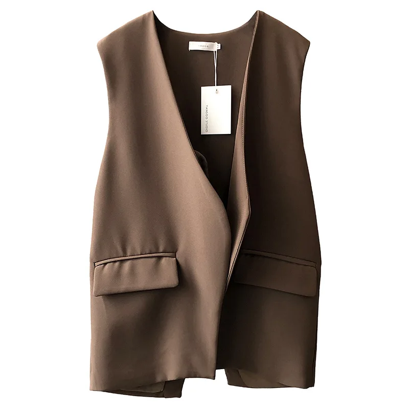 Yeeloca V-neck Sleeveless Loose Back Split Suit Vest Female 2021 Spring New Solid Office Lady Coat Korean Trend Top
Yeeloca V-neck Sleeveless Loose Back Split Suit Vest Female 2021 Spring New Solid Office Lady Coat Korean Trend Top