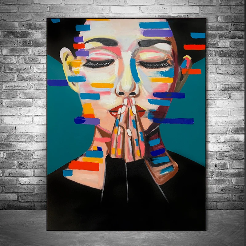 Hand Painted Wall Art Oil Paintings Abstract Figure Canvas Painting Art Poster Home Decoration for Living Room Portrait Art
Hand Painted Wall Art Oil Paintings Abstract Figure Canvas Painting Art Poster Home Decoration for Living Room Portrait Art