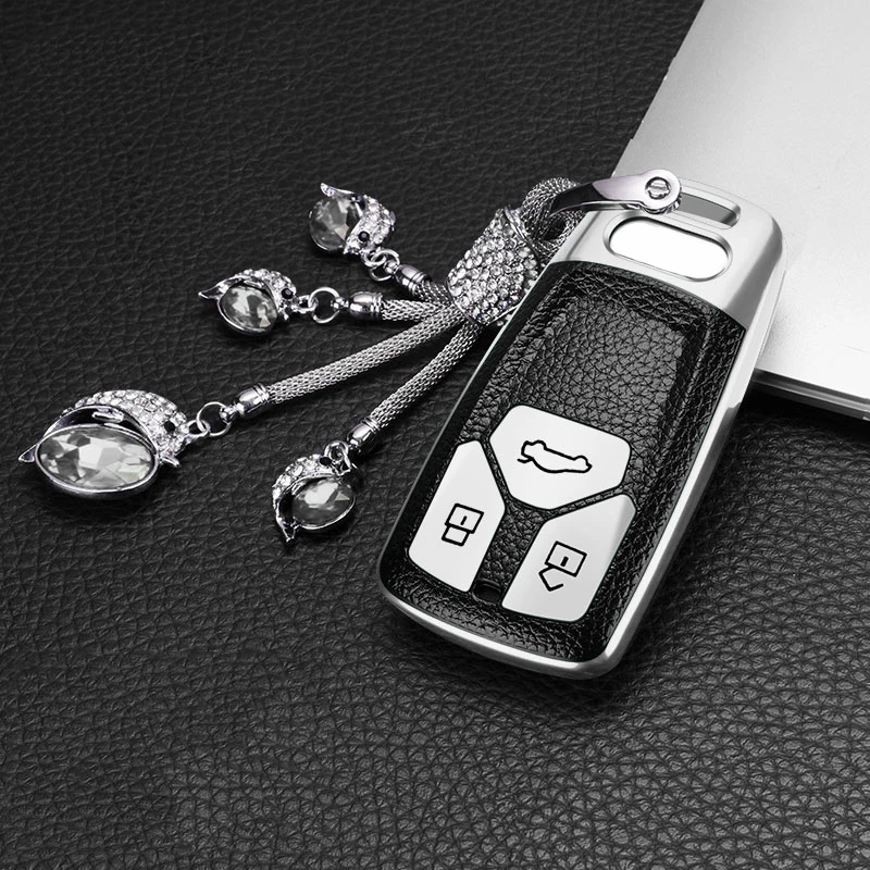 2020 Soft TPU Car Smart Key Cover Full Case For Audi A4 A4L A6L A5 B9 Q5 Q7 TT TTS 8S S5 S7 2017 2018 2019 Ring Accessories
2020 Soft TPU Car Smart Key Cover Full Case For Audi A4 A4L A6L A5 B9 Q5 Q7 TT TTS 8S S5 S7 2017 2018 2019 Ring Accessories