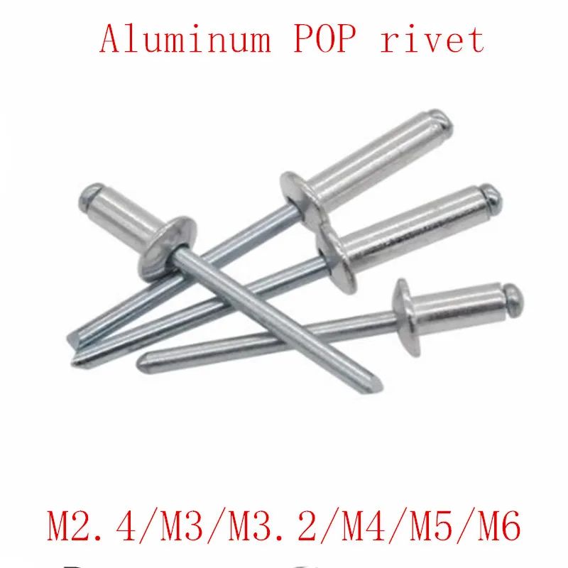 50PCS/30PCS/20PCS M2.4 M3 M3.2 M4 M5 M6 Aluminium Mushroon Head Break Mandrel Blind Rivets Nail Pop Rivets
50PCS/30PCS/20PCS M2.4 M3 M3.2 M4 M5 M6 Aluminium Mushroon Head Break Mandrel Blind Rivets Nail Pop Rivets