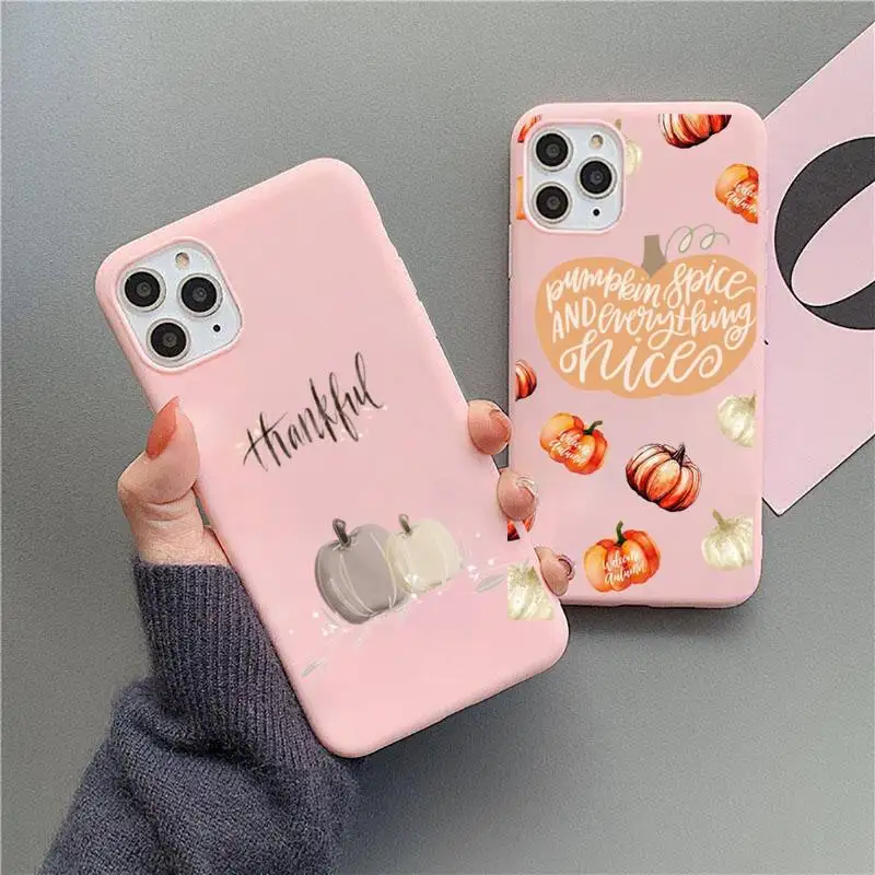 Pumpkin Happy Autumn leaf Phone Case Pink Candy Color for iPhone 11 12 mini pro XS MAX 8 7 6 6S Plus X SE 2020 XR
Pumpkin Happy Autumn leaf Phone Case Pink Candy Color for iPhone 11 12 mini pro XS MAX 8 7 6 6S Plus X SE 2020 XR