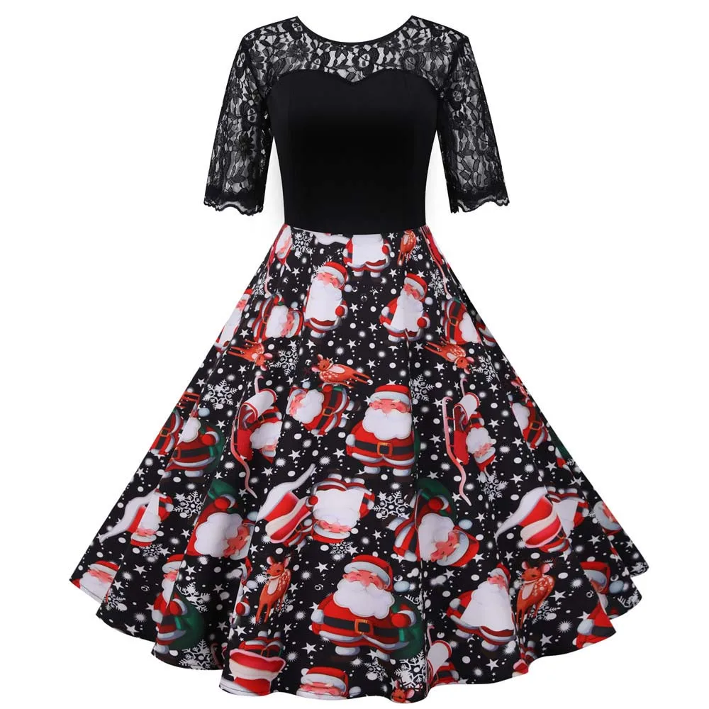 VICABO Dress Women Christmas Theme Santa Claus Printed Sexy Lace Front Round Back Deep V Dresses Xmas Party Vestidos Plus Size
VICABO Dress Women Christmas Theme Santa Claus Printed Sexy Lace Front Round Back Deep V Dresses Xmas Party Vestidos Plus Size