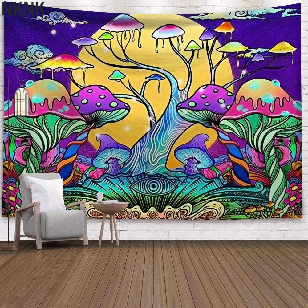 Psychedelic Tapestry Wall Decor Indian Mandala Hippie Wall Hanging Wandkleed Moon Tree Tapestry Boho Wall Fabric Beach Cloth Rug 
Psychedelic Tapestry Wall Decor Indian Mandala Hippie Wall Hanging Wandkleed Moon Tree Tapestry Boho Wall Fabric Beach Cloth Rug