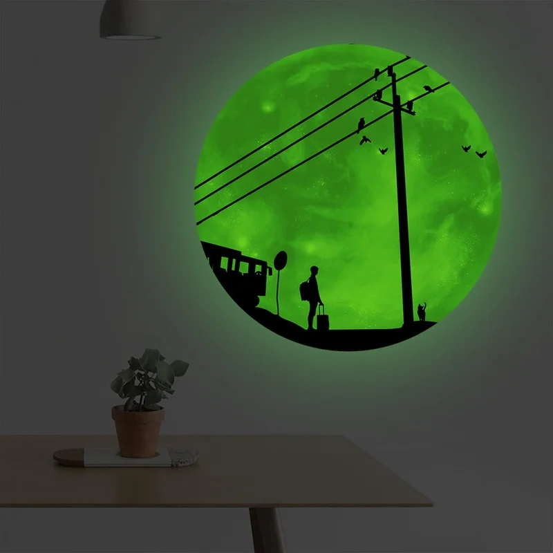 Creative Luminous Fluorescent Circulation Luminous Moon Wall Stickers Children's Bedroom Living Room Dormitory Decoration Sticke
Creative Luminous Fluorescent Circulation Luminous Moon Wall Stickers Children's Bedroom Living Room Dormitory Decoration Sticke