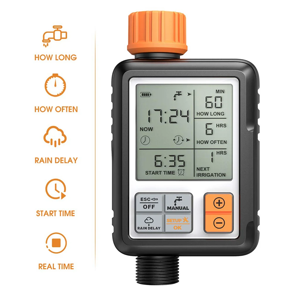 Inch LCD Display Garden Automatic Irrigation Watering Timer Sprinkler Controller IP65 Waterproof Electronic Water Timer
Inch LCD Display Garden Automatic Irrigation Watering Timer Sprinkler Controller IP65 Waterproof Electronic Water Timer